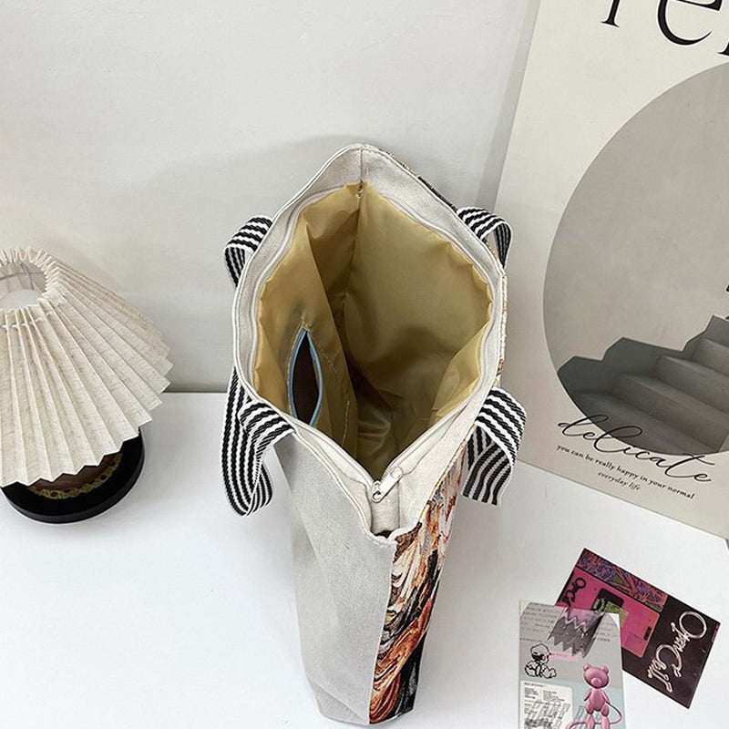 Vintage Uformelt Lerrets Veske