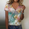Vintage Gradient Blomster T-Skjorte