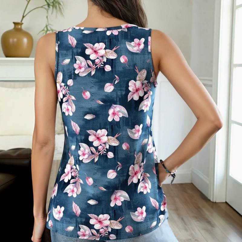 Uformell Tanktop Med Blomstertrykk