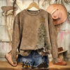 Sweatshirt Med Vintage Juletrykk