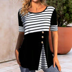 Uformelt Stripete Bluse