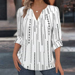 【Langermet】Vintage Fargerik Bluse