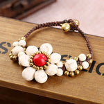 Håndvevd Blomster Armbånd
