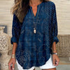 【Langermet】Vintage Fargerik Bluse