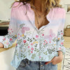 Gradient Blomster Bluse