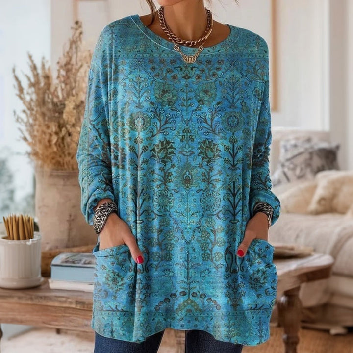 Vintage T-Shirt Mit Blumendruck