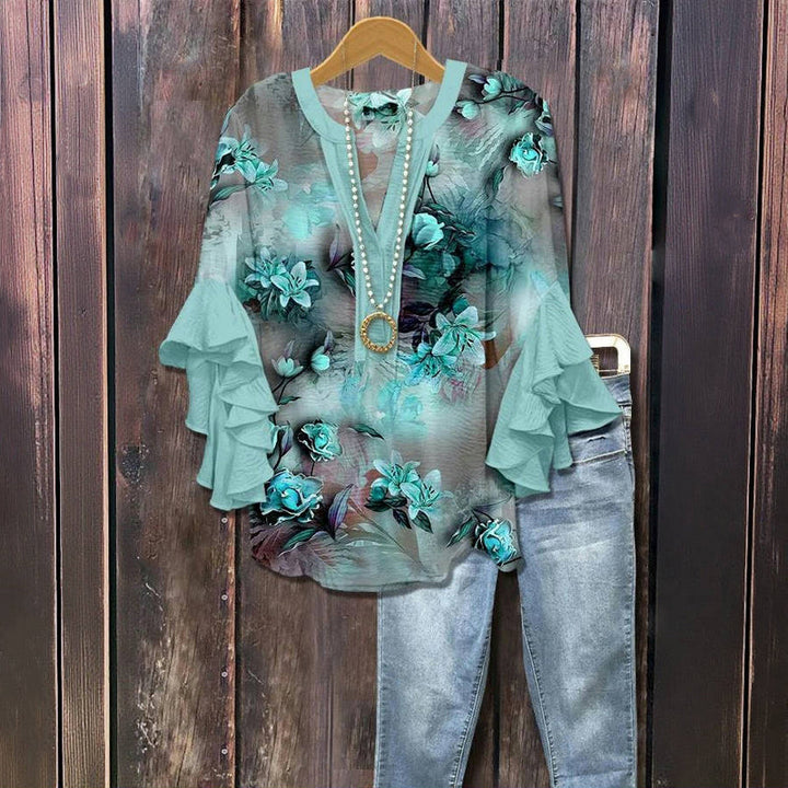 Vintage T-Shirt Mit Blumendruck