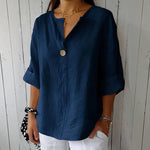 Uformelt Ensfarget Bluse