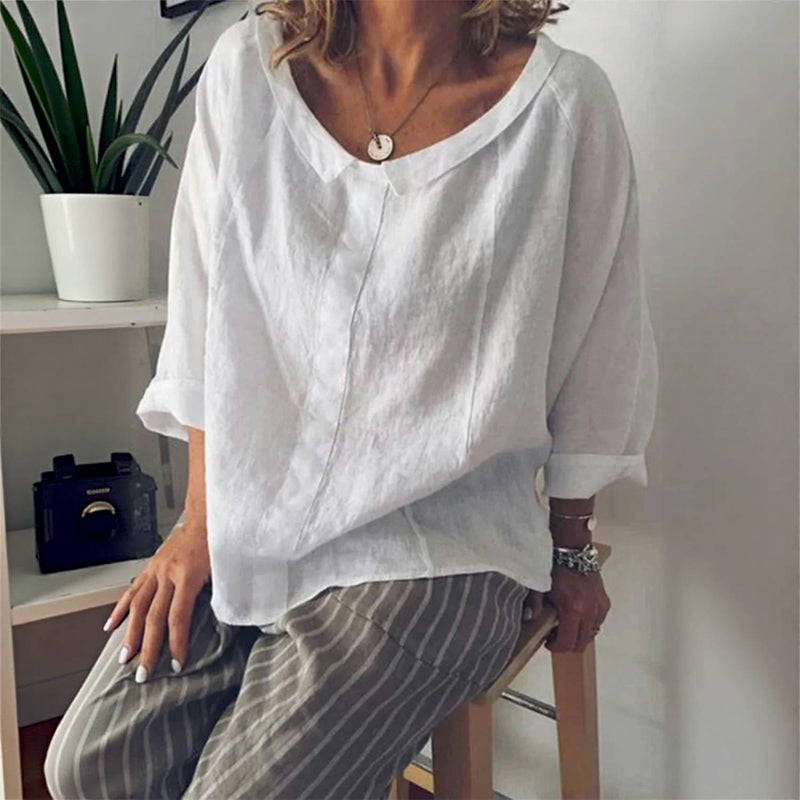 Uformell Ensfarget Bluse
