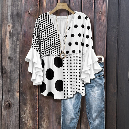 Vintage Bluse Mit Farbverlauf