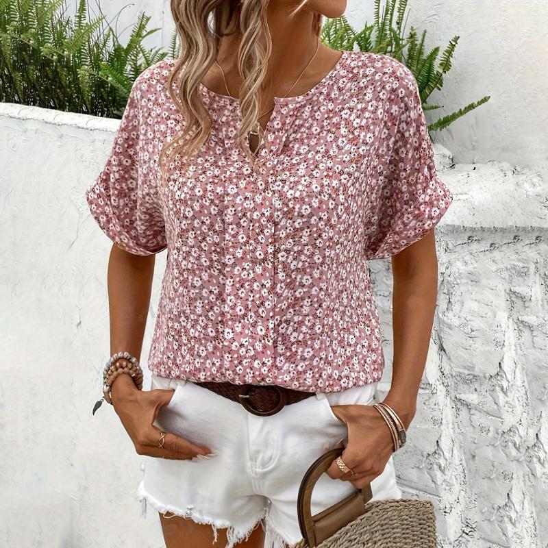 Vintage Blomster Bluse