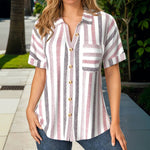 Uformelt Stripete Bluse