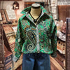 Vintage Bluse Med Etnisk Trykk