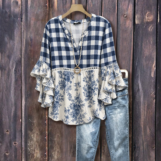 Vintage T-Shirt Mit Blumendruck