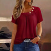 Vintage Ensfarget Bluse