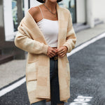 Casual Rutete Strikket Cardigan