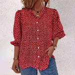 Elegant Blomstret Bluse