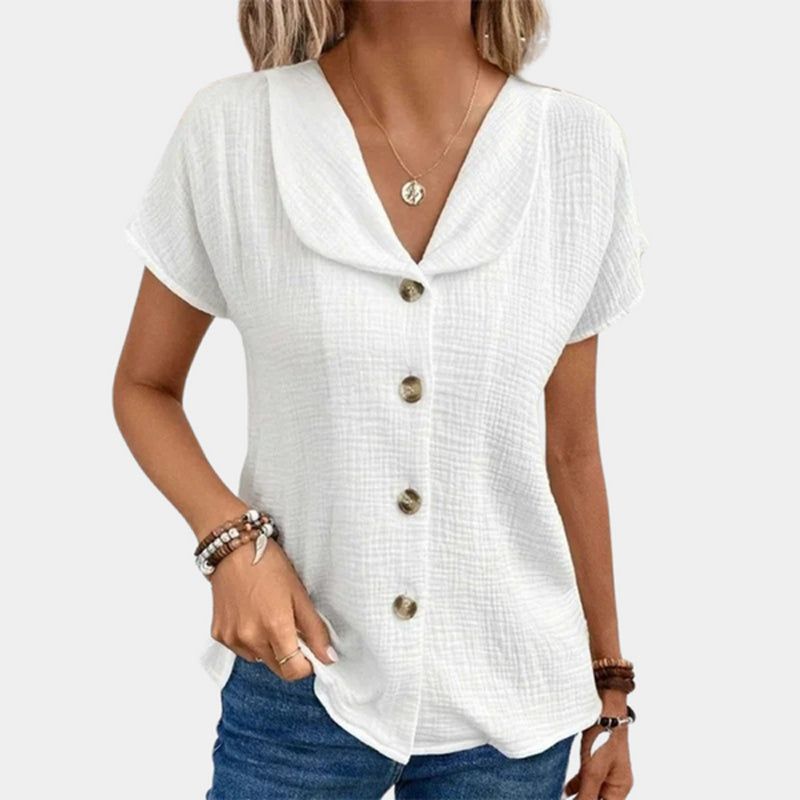 Uformell Ensfarget Bluse