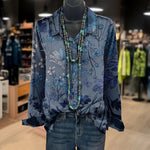 Uformell Bluse Med Blomstertrykk