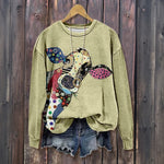Uformell Sweatshirt Med Dyretrykk