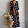 【Langermet】Kjole I Vintage Etnisk Stil