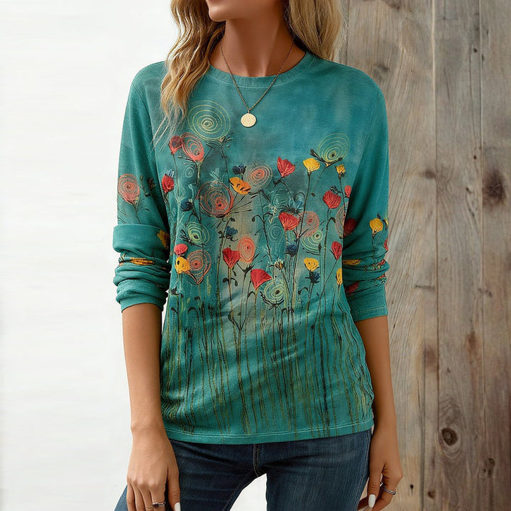 Vintage Bluse Mit Farbverlauf