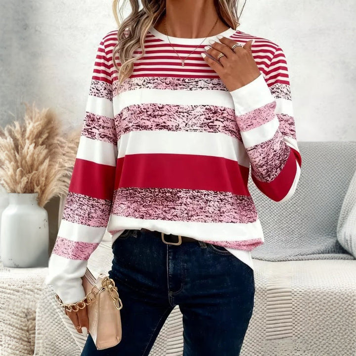 Bedruckte Bluse Im Vintage-Ethno-Stil