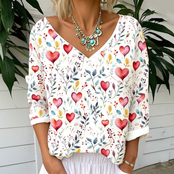Buntes T-Shirt Mit Abstraktem Druck