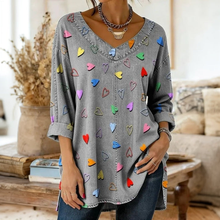Vintage T-Shirt Mit Blumendruck