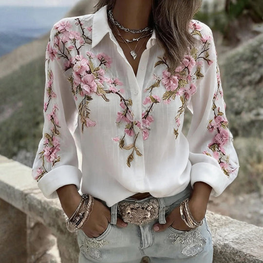 Vintage T-Shirt Mit Blumendruck