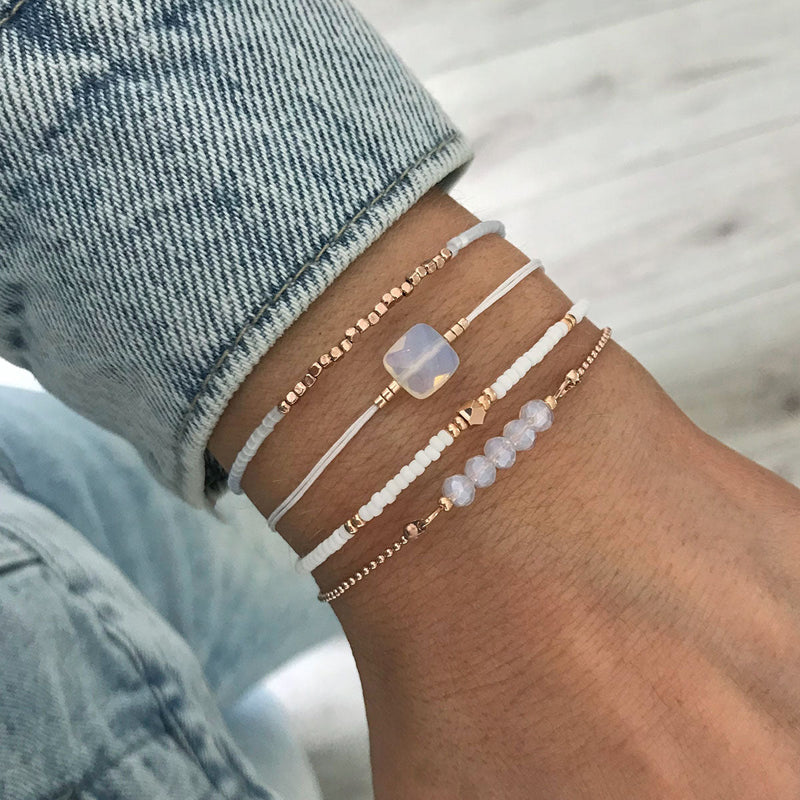 Vintage Armbånd Med Perler