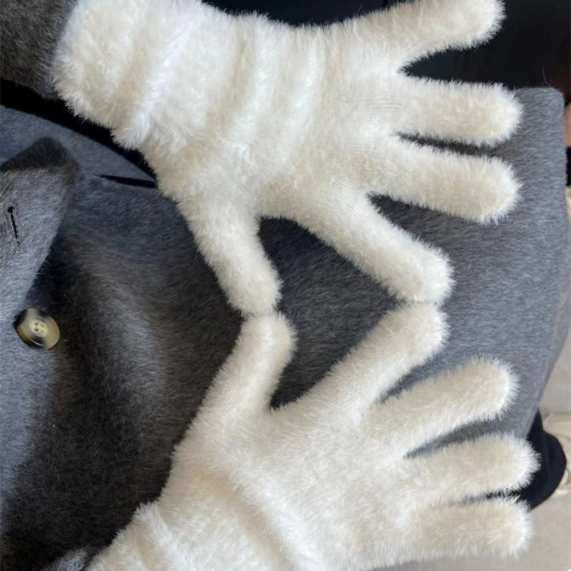 Ensfargede Varme Hansker