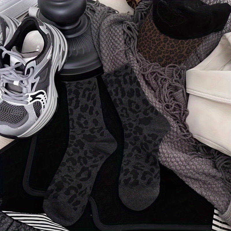 Vintage Sokker Med Leopardmønster