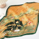 Vintage Skjerf Med Blomstertrykk