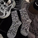 Vintage Sokker Med Leopardmønster