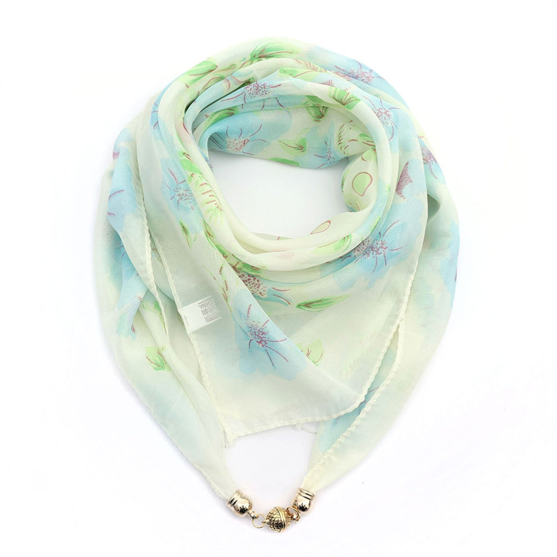 Elegant Blomstret Skjerf