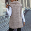 Uformelt Plysj Vest Cardigan