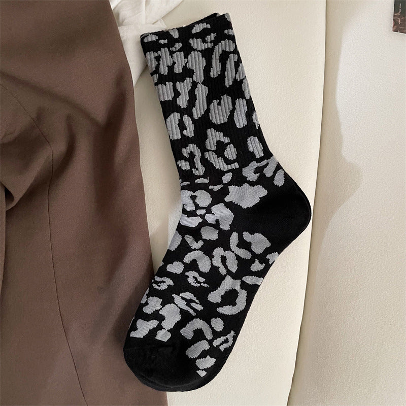 Vintage Sokker Med Leopardmønster