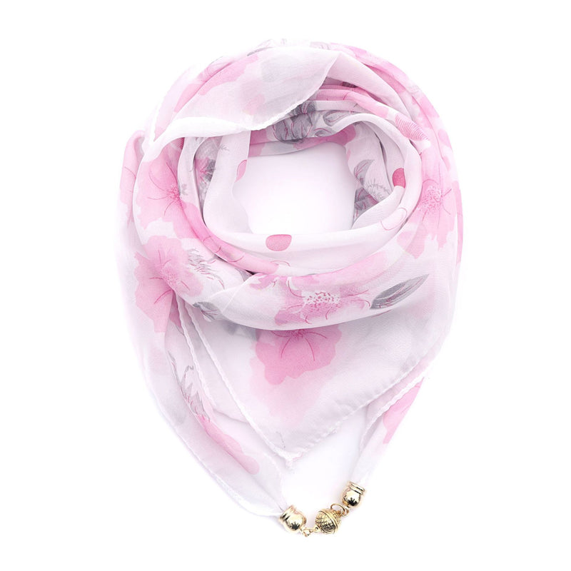 Elegant Blomstret Skjerf
