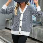 Uformelt Stripet Cardigan