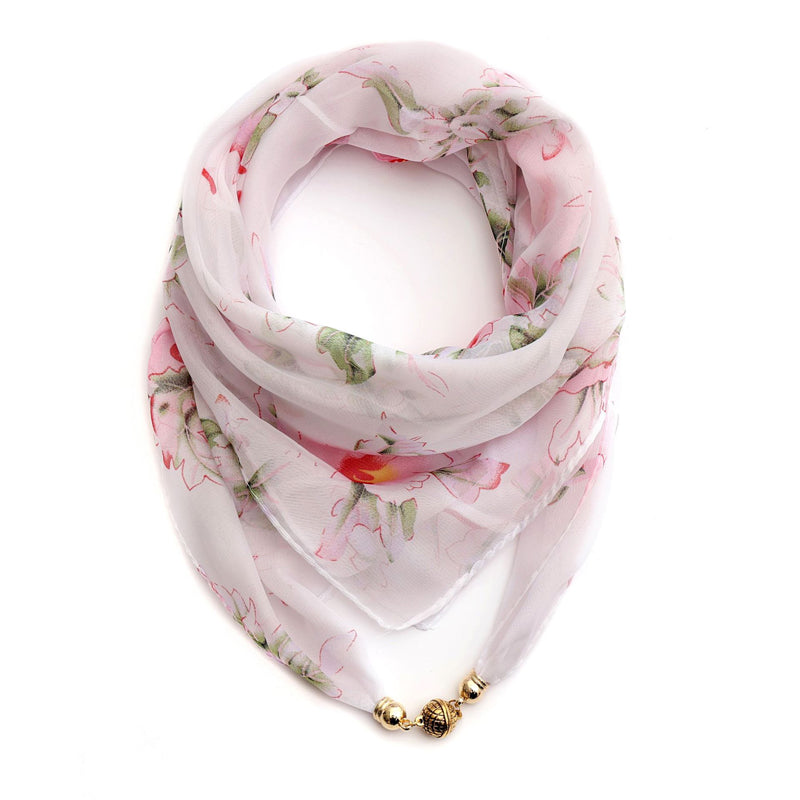 Uformelt Skjerf Med Blomstertrykk