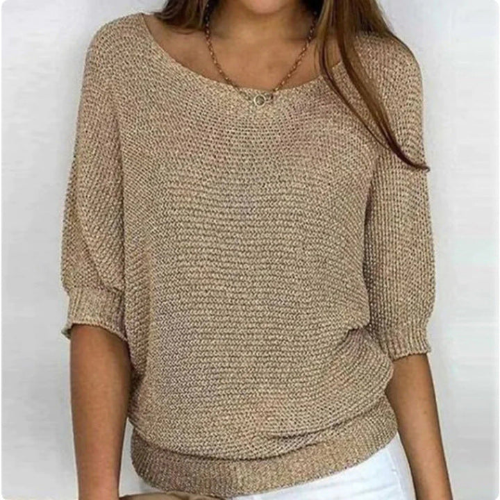 Lässige Bluse Mit Blattdruck
