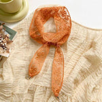 Elegant Blomster Broderi Skjerf