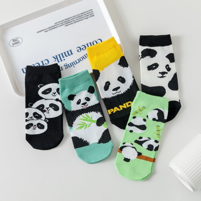 Uformelle Sokker Med Pandamønster