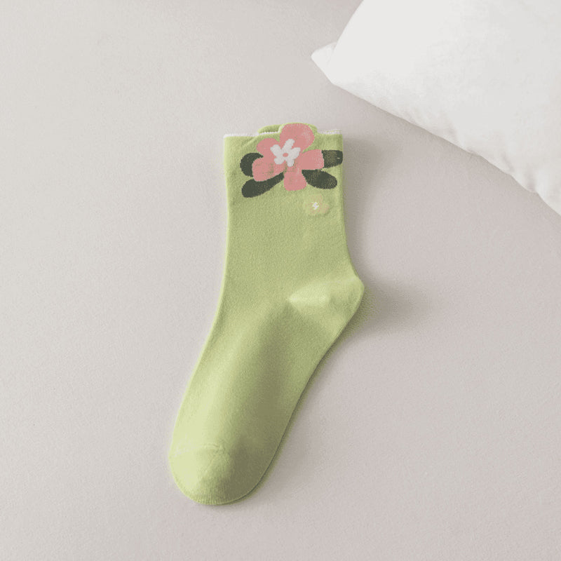 Uformelle Blomstertrykk Sokker