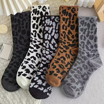 Vintage Sokker Med Leopardmønster