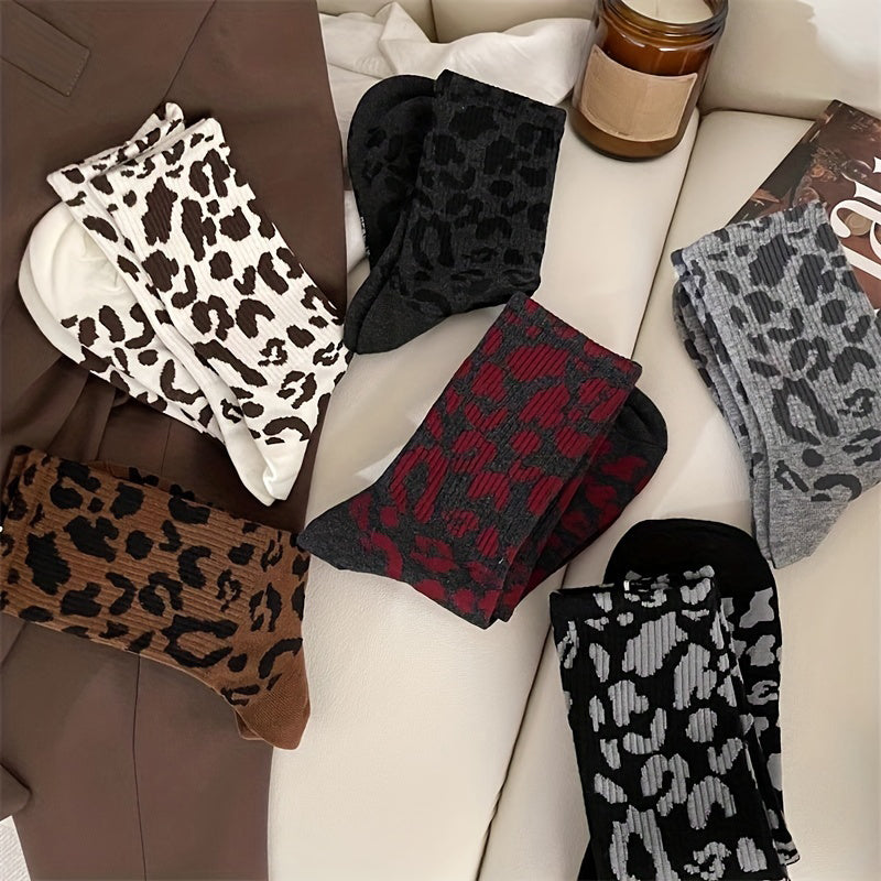 Vintage Sokker Med Leopardmønster