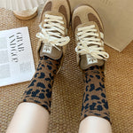 Vintage Sokker Med Leopardmønster
