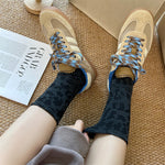 Vintage Sokker Med Leopardmønster