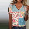 Vintage Bluse Med Blomstertrykk